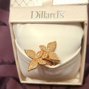 Gold double butterfly ring.